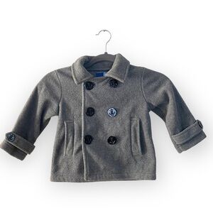 Great Guy Toddler’s Gray Peacoat Pea Coat Jacket Size 3T Autumn Fall